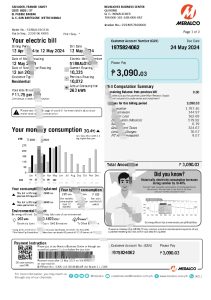 菲律宾 Meralco 公用事业账单模板（Word 格式）（2024 版）Philippines Meralco utility bill template in Word format (2024 version)-帮司令