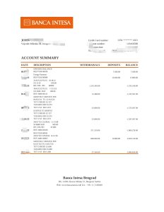 塞尔维亚联合银行银行对账单 Excel 和 PDF 模板Serbia Banca Intesa Bank Statement Excel And PDF Template-帮司令