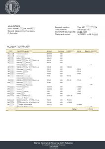 萨尔瓦多中央银行萨尔瓦多储备银行对账单模板Salvador Banco Central De Reserva De El Salvador Bank Statement Template-帮司令