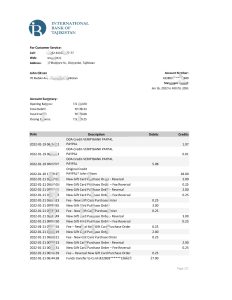 塔吉克斯坦 ITB 银行对帐单 Excel 和 PDF 模板Tajikistan ITB Bank Statement Excel And PDF Template-帮司令