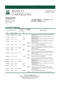 葡萄牙 Banco Carregosa 银行对账单 Excel 和 PDF 模板Portugal Banco Carregosa Bank Statement Excel and PDF Template-帮司令