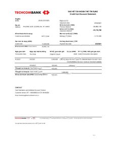 越南 Techcombank Bbank 报表 Excel 和 PDF 模板Vietnam Techcombank Bbank Statement Excel and PDF Template-帮司令