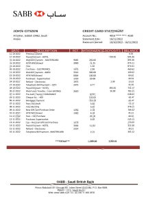 沙特阿拉伯 SABB 银行对账单模板Saudi Arabia SABB Bank Statement Template-帮司令