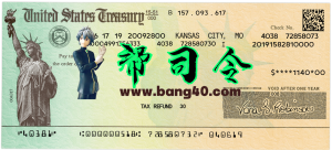美国财政部银行支票完全可编辑 psd 模板USA Treasury Bank check Fully Editable psd template-帮司令