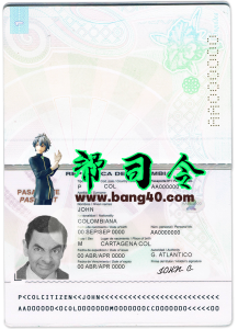 哥伦比亚护照 PSD 模板（Word 和 PDF 格式）（版本 2）Colombia Passport PSD Template in Word And PDF Format (version2)-帮司令