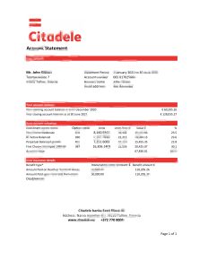 爱沙尼亚 Citadele 银行 Eesti filial AS 银行对账单 Excel 和 PDF 模板Estonia Citadele banka Eesti filial AS bank statement Excel and PDF template-帮司令