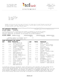 美国 TCF 银行对账单 Word 和 PDF 模板（共3 页只展示首页）USA TCF Bank Statement Word And PDF Template (3 Pages)-帮司令