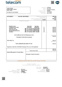 毛里求斯电信毛里求斯水电费账单模板（Word 和 PDF 格式）Mauritius Telecom Mauritius Utility Bill Template In Word And PDF Format-帮司令