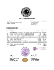委内瑞拉委内瑞拉中央银行银行对账单 Excel 和 PDF 模板Venezuela Banco Central De Venezuela Bank Statement Excel And PDF Template-帮司令