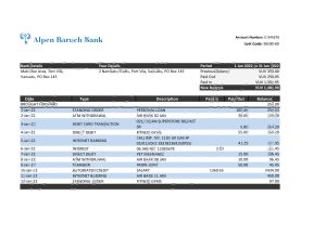 瓦努阿图 Alpen Baruch 银行对账单 Excel 和 PDF 模板Vanuatu Alpen Baruch Bank Statement Excel And PDF Template-帮司令