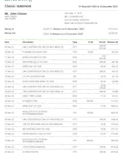 美国劳埃德银行对账单 Word 和 PDF 模板（共2 页只展示首页）USA Lloyds Bank Statement Word And PDF Template (2 pages)-帮司令