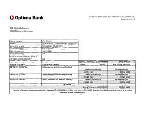 吉尔吉斯斯坦 Optima 银行对帐单 Excel 和 PDF 模板Kyrgyzstan Optima Bank Statement Excel And PDF Template-帮司令