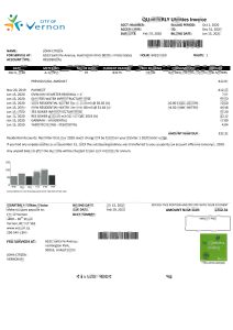 美国加拿大弗农市水费账单模板（Word 和 PDF 格式）USA Canada City Of Vernon Water Utility Bill Template In Word And PDF Format-帮司令