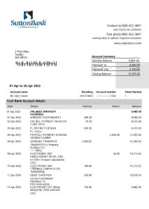美国萨顿银行对账单 Word 和 PDF 模板（2 页）USA Sutton Bank Statement Word And PDF Template (2 pages)-帮司令