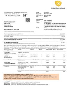 德国电视电缆水电费帐单Word和PDF模板Germany TV Cabel Utility Bill Word And PDF Template-帮司令