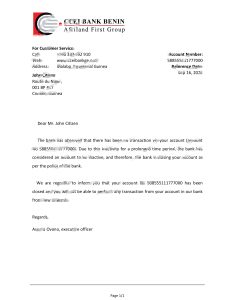 赤道几内亚 CCEI 银行推荐信模板Equatorial Guinea CCEI Bank Reference Letter Template-帮司令