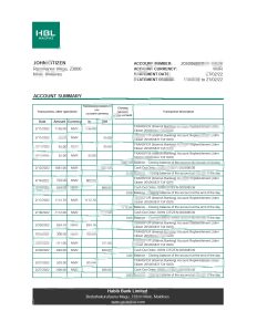 马尔代夫 HBL 银行对帐单 Excel 和 PDF 模板Maldives HBL Bank Statement Excel And PDF Template-帮司令