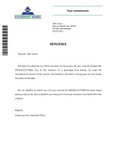 黑山 Atlasmont banka 银行推荐信模板Montenegro Atlasmont banka Bank Reference Letter Template-帮司令