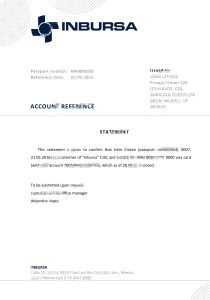 墨西哥 Inbursa 银行推荐信模板Mexico Inbursa Bank Reference Letter Template-帮司令