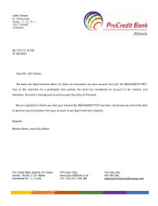 阿尔巴尼亚 ProCredit 银行推荐信模板Albania ProCredit Bank Reference Letter Template-帮司令