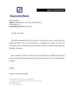 墨西哥德意志银行推荐信模板Mexico Deutsche Bank Reference Letter Template-帮司令
