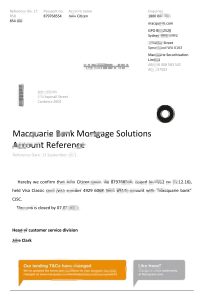 澳大利亚麦格理银行推荐信模板Australia Macquarie Bank Reference Letter Template-帮司令