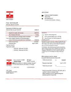 摩纳哥 SMEG 电力账单 Word 和 PDF 模板Monaco SMEG Electricity Utility Bill Word And PDF Template-帮司令