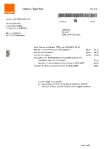 法国橙色水电费账单模板（Word 和 PDF 格式）France Orange Utility Bill Template In Word And PDF Format-帮司令