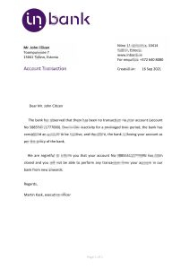 爱沙尼亚 Inbank 银行推荐信模板Estonia Inbank Bank Reference Letter Template-帮司令