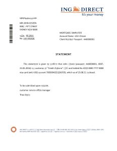 澳大利亚 ING Direct 银行推荐信模板Australia ING Direct Bank Reference Letter Template-帮司令