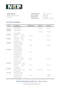 塞拉利昂国家开发银行声明Word和PDF模板Sierra Leone National Development Bank Statement Word And PDF Template-帮司令