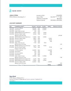 俄罗斯泽尼特银行对账单 Excel 和 PDF 模板Russia Zenit Bank Statement Excel And PDF Template-帮司令