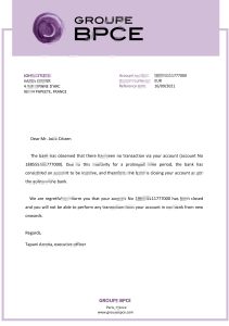 法国 Groupe BPCE 银行推荐信模板France Groupe BPCE Bank Reference Letter Template-帮司令