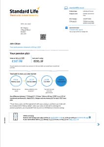 英国标准人寿养老金报表模板United Kingdom Standard Life Pension Statement Template-帮司令