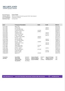 新西兰 Heartland 银行对账单模板（Word 和 PDF 格式）New Zealand Heartland Bank Statement Template In Word And PDF Format-帮司令