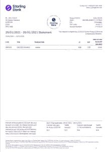 英国 Starling 银行对账单模板United Kingdom Starling Bank Statement Template-帮司令