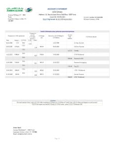 突尼斯阿门银行对账单模板Tunisia Amen Bank Statement Template-帮司令