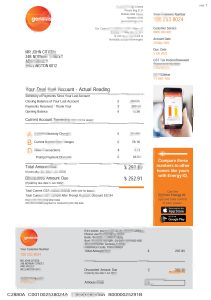 新西兰 Genesis Gas 公用事业账单 Word 和 PDF 模板（3 页）New Zealand Genesis Gas Utility Bill Word And PDF Template (3 pages)-帮司令