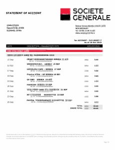 塞尔维亚兴业银行对账单模板Serbia Societe Generale Bank Statement Template-帮司令