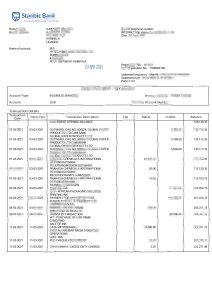乌干达标准银行对账单模板Uganda Stanbic Bank Statement Template-帮司令