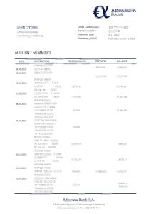 卢森堡 Advanzia 银行对账单模板Luxembourg Advanzia Bank Statement Template-帮司令