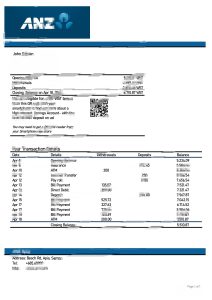 萨摩亚 ANZ 银行对账单模板Samoa ANZ Bank Statement Template-帮司令