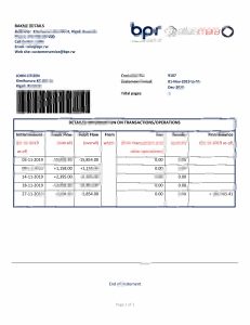 卢旺达 BPR 银行对账单模板Rwanda BPR Bank Statement Template-帮司令