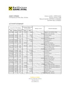 乌克兰 Raiffeisen 银行对账单 Excel 和 PDF 模板Ukraine Raiffeisen Bank Statement Excel And PDF Template-帮司令