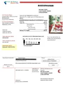 法国燃气 Dolcevita 水电费账单模板（Word 和 PDF 格式）France Gaz de France Dolcevita utility bill template in Word and PDF format-帮司令