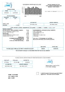 佐治亚州 RWC 水费账单模板（Word 和 PDF 格式）Georgia RWC water Bill Template In Word And PDF Format-帮司令