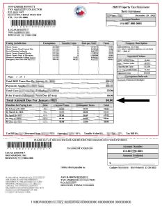 美国德克萨斯州房地产税单模板USA Texas Real EState Tax Bill Template-帮司令