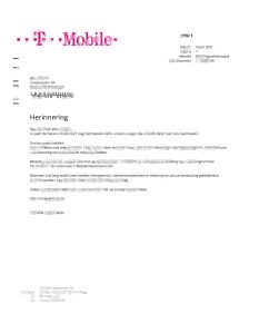 荷兰 T-Mobile 公用事业账单模板（Word 和 PDF 格式）Netherlands T-Mobile utility bill template in Word and PDF format-帮司令