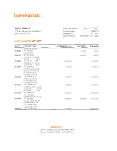 西班牙 Bankinter 银行对账单 Excel 和 PDF 模板Spain Bankinter Bank Statement Excel And PDF Template-帮司令