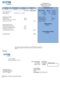 美国 Corix 公用事业账单模板（Word 和 PDF 格式）USA Corix Utilities Bill Template In Word And PDF Format-帮司令